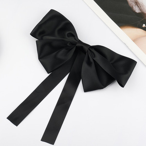 Wu Jinyan's style large <b>bow</b> hair <b>clip</b> for women, summer fairy-like trendy hairpin, spring <b>clip</b> for the back of the head. - Product Image 2