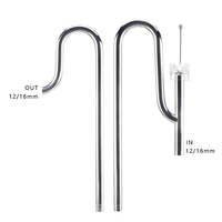 Tuyau d'entrée et d'égouttement pour aquarium Ada Style 16/22M en acier inoxydable écologique avec filtration pour bureau et salon