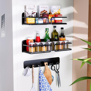 Estante organizador de <span class=keywords><strong>especias</strong></span> magnético <span class=keywords><strong>para</strong></span> refrigerador, almacenamiento de organizadores de cocina de nevera con imán móvil - Product Image 2