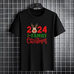 Camisetas a juego de Navidad familiar para hombre, camisetas de manga corta con renos para vacaciones, mamá, papá, niños, foto de grupo, regalo - Product Image 2