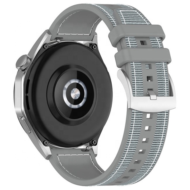 New Breathable Fashion Integrated Quick Release 20mm 22mm Women Men Sport Nylon Silicone Watch Bands for for Smart Watch