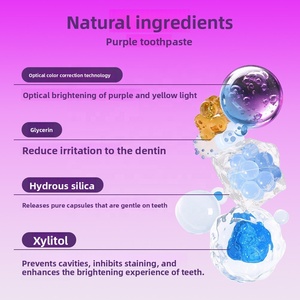 NOUVEAU <span class=keywords><strong>Dentifrice</strong></span> Blanchissant Violet 3X Tone-Up Blanchit Naturellement les Dents Haleine Fraîche Soin Buccal 133g/boîte Adultes Vente en Gros - Product Image 5