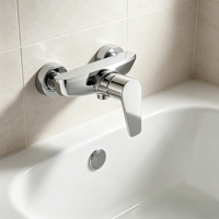 Robinet de douche au design moderne avec fonctions eau froide et chaude, corps en alliage de zinc, noyau en céramique, adapté aux salles de bain d'hôtels et d'appartements
