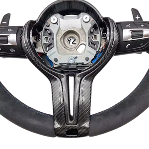 <span class=keywords><strong>Volante</strong></span> Deportivo de Cuero Redondo YZ con Franja Azul Superior, Diseño Único y Popular M Performance para <span class=keywords><strong>BMW</strong></span> F10 F30 - Product Image 4