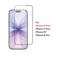 Protection d'écran pour iPhone 18 Pro, protection d'écran en verre trempé anti-poussière et anti-rayures pour 18 Promax