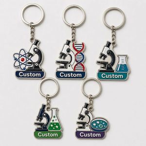 Porte-clés Microscopes Personnalisés de Haute Qualité en Gros, Modèles d'Instruments de Laboratoire, Porte-clés de Recherche Scientifique, Souvenir pour Chercheurs - Product Image 1