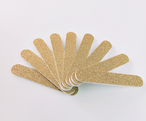 Pizarra de esmeril con forma de cebra y purpurina dorada, de alta calidad, con logotipo personalizado, limas pequeñas - Product Image 5