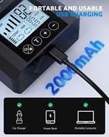 SEAOURA SR-206 Bomba de Aire Recargable Portátil para Acuario con Termómetro, Aireador USB a Batería, Salida de Oxígeno Ajustable y Silencioso