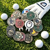 Penanda Bola Golf Logam Berlapis, Penanda Bola Golf Custom, Penanda Bola Golf, Penanda Bola Golf Custom