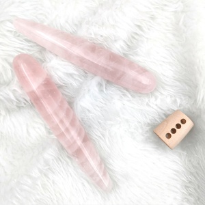 Top Quality Polido Natural varinha 180x30 rosa quartzo cristal Massagem Vara - Product Image 5