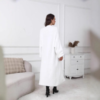 Cardigan décontracté en tricot pour femme, automne-hiver, coupe ample grande taille, effet amincissant, en fausse fourrure et velours, long manteau à col licou avec doublure en laine et dentelle
