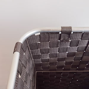 <span class=keywords><strong>Cesto</strong></span> de <span class=keywords><strong>Ropa</strong></span> <span class=keywords><strong>Sucia</strong></span> Tejido con Correa de Nailon, Negro, con Ruedas, Asa Resistente <span class=keywords><strong>para</strong></span> Fácil Transporte - Product Image 2