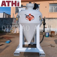 Máquina de arenado en húmedo sin polvo ATHI con control PLC, sistema de pulido manual con acceso remoto y bomba para preparación de superficies, certificación CE