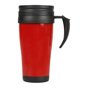 Двухслойная пластиковая чашка с логотипом на заказ, с ручкой и брызговиком, кофейная кружка