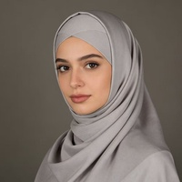 Tissu en mousseline de polyester imprimé et tissé, teint en fil, pour acheteurs musulmans de Malaisie et d'Indonésie, antistatique, respirant, 98 g/m²