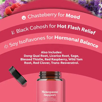 Capsules de soutien de l'humeur Biocaro OEM Gommes pour l'équilibre hormonal et le soulagement de la ménopause Complément alimentaire aux herbes pour femmes