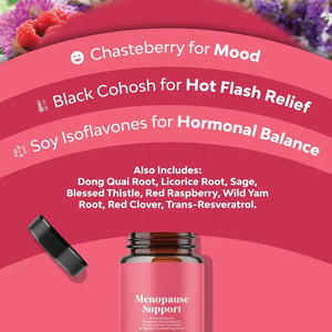 Capsules de soutien de l'humeur Biocaro OEM Gommes pour l'équilibre hormonal et le soulagement de la ménopause Complément alimentaire aux herbes pour femmes - Product Image 4