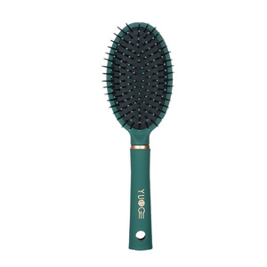 Peigne à coussin d'air pour cheveux longs, grande taille, massage du cuir chevelu, usage domestique, matériau en caoutchouc ovale vert - Product Image 5