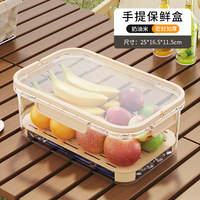 Draagbare Plastic Vershoudbox Volwassenen Buiten Lente-uitje 2.1-3L Voedselveilige Camping Lunchbox Fruit Afgesloten Box