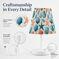 Lampe de table écologique personnalisée avec impression UV, abat-jour en tissu, lampe de bureau pour la décoration de la maison, cadeau d'anniversaire de mariage