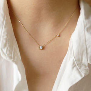 <span class=keywords><strong>Collier</strong></span> de luxe en argent sterling 925 avec émeraude carrée et diamant, chaîne en or 14 carats avec zirconium vert et blanc - Product Image 6