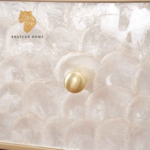 <span class=keywords><strong>Aparador</strong></span> Antiguo con Nueve Cajones, Tiradores Blancos para Gabinete de Cocina, Cajones Extraíbles para Dormitorio o Sala de Estar - Product Image 4