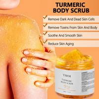 Ensemble Naturel de 7 Pièces Soin Peau au Curcuma Anti-Acné Anti-Taches Blanchissant Savon Sérum Gommage Crème Nettoyant Visage Corps