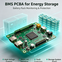 Système de gestion de batterie BMS PCBA 16S 48V LiFePO4 avec équilibrage actif, carte de circuit BMS avec CAN RS485 pour stockage d'énergie