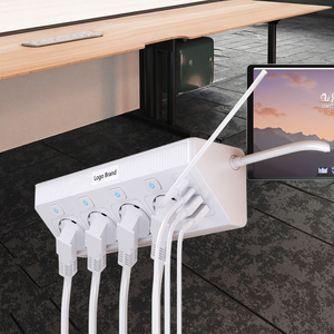 Hot Selling Desktop Power Socket <b>Extension</b> Strip 4 Outlets With 2 <b>USB</b> 2 C 16A Electrical Plug EU Standards 4 Switches E42 <b>Usb</b> Po - Product Image 5