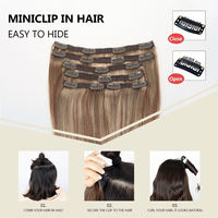 Extensiones de Cabello Virgen Chino 12A sin Procesar, 100% Alineadas con la Cutícula, de Alta Calidad, con Clip, Cabello Natural