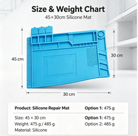 Tapis de table en silicone souple et durable pour réparation électronique, magnétique, BGA, pour ordinateur portable