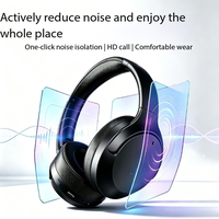 Headphone Nirkabel ANC (Active Noise Cancelling) Berkualitas Tinggi, Headset Over-Ear untuk Olahraga, Pasokan Pabrik Asli