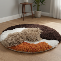 Mode touffeté herbe tapis personnalisé tapis rond tapis fait main 8x10 sol mousse tapis pour salon