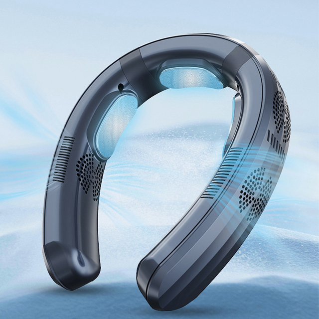 4000mAh Hands Free Portable Fan 3 Speeds Operated Bladeless Fan Wearable Personal Cooling Neck Fan