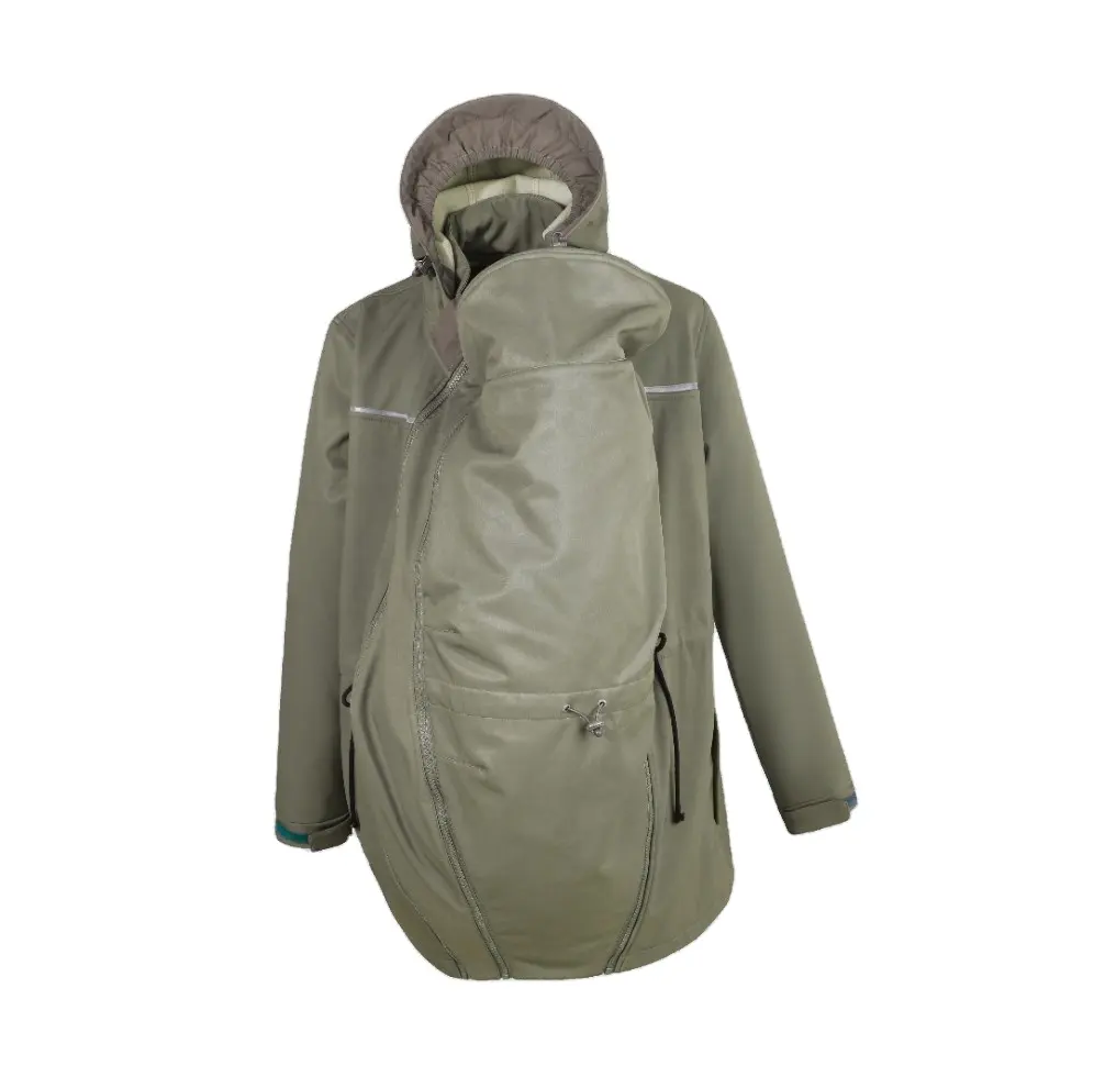 Women waterproof casual travelling winter warm ladies wholesale softshell fleece jacket pregnant carry baby multifunction jacket