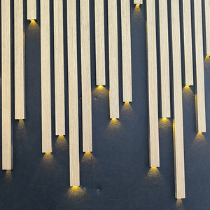 Tùy chỉnh akupanel LED Acoustic Panel tường với Veneer kết thúc gỗ tường LED chiếu sáng tùy chỉnh thiết kế đồ họa giải pháp - Product Image 1