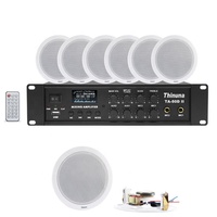 Système de sonorisation Thinuna TA-50D II, mini amplificateur de puissance, mixeur audio 50 watts avec lecteur MP3 USB