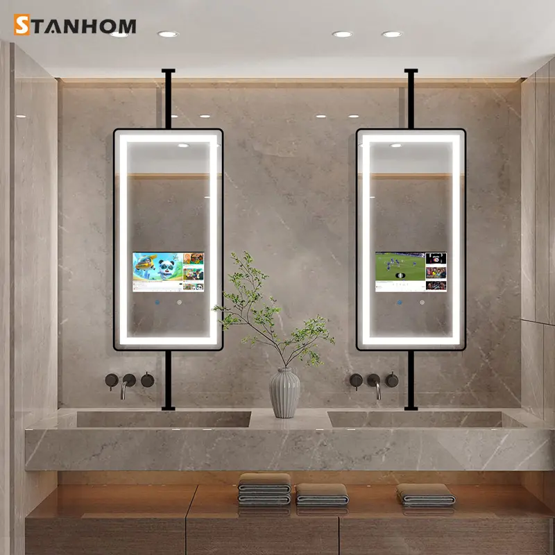 STANHOM Hotel Android Smart Touch Screen LED Mirror with Aluminum Frame