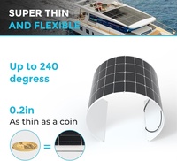 Panneaux solaires flexibles portables RV Marine Cabin Van Car, panneaux solaires monocristallins flexibles 100W 150W 200W 300W, panneaux solaires flexibles pour toit de maison