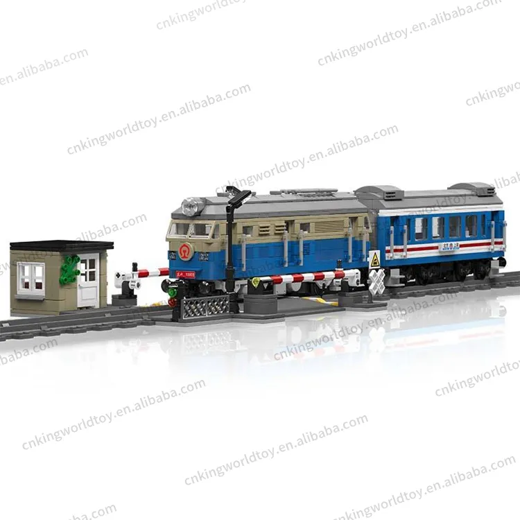 Molde rei 12022 série ferroviária mundial Dongfeng APP Técnico controle remoto No.DF4B bloco de construção de locomotiva diesel para crianças