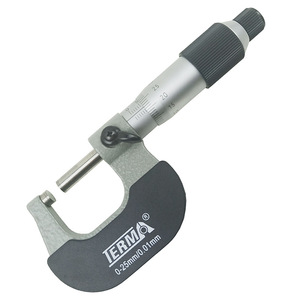 Terma Outside <b>Micrometer</b> 0-25mm 0.01mm Resolution Stainless Steel - Product Image 1