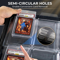 Classeur de cartes gradées à 6 pochettes avec logo personnalisé pour les plaquettes PSA BGS CGC, album de rangement pour cartes à collectionner en cuir PU à 60 pochettes, vente en gros