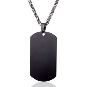 Personalized Custom Chunky Stainless Steel Black <b>Men</b> Engraved Dog Maker Blank <b>Men'S</b> Dog Pendant With <b>Chain</b> Necklace - Product Image 2