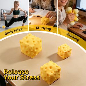 Cheese <b>Squishy</b> TPE Squeeze Toy Stress Relief Fidget For Kids Birthday Gift - Product Image 5