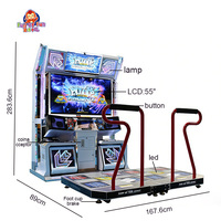 Pump It Up Phoenix, machine d'arcade de danse à monnayeur, jeu de rythme avec 2 pads pour 2 joueurs, pour centre de jeux
