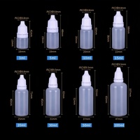 Échantillon Gratuit - Flacon compte-gouttes en plastique blanc transparent vide, sur mesure, pour solution compte-gouttes pour les yeux