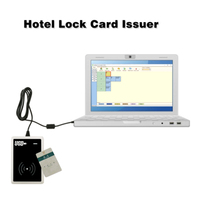 Lecteur de cartes intelligentes pour hôtel Encodeur RFID Cloud & Carte mémoire Basse/haute fréquence 125kHz/13,56MHz pour portes en acier/laiton