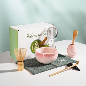 Matcha <b>Tea</b> Ceremony Tools Matcha Bowl Scoop Bamboo Whisk Ceramic Chawan Matcha Brush for Cafe Hotel - Product Image 1