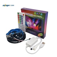 Tira de luces LED de colores de ensueño al por mayor, retroiluminación de TV, 150LED, USB, 5V, IP20, IP65, programación, aplicación inteligente mágica, mando a distancia de 38 teclas