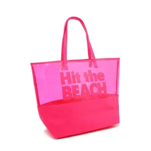 Mädchen Sommer farbe PVC mit Hit Strand Patch Strand tasche, PVC Einkaufstasche, PVC Einkaufstasche